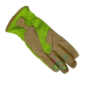 Adjustable Wrist Leather Safety Gardening <b>Gloves</b> Designed For All Season Gardening And Yard Activities - Product Image 2