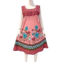 Vestido maxi de verano informal con estampado floral, manga corta, cuello redondo, corte A, holgado, 100% rayón no tejido, dobladillo regular, con bolsillos para uso diario.