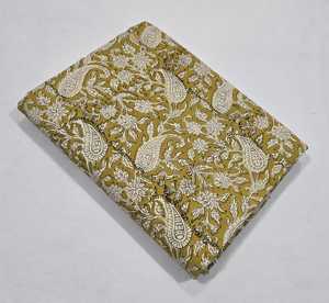 Tela de algodón ligera con estampado a mano de Jaipur, tela de algodón estampada a mano para vestidos, proveedor mayorista, proveedor de pedidos al por mayor - Product Image 1