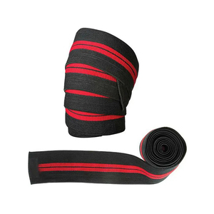 Vendas para rodillas (par) con correa para sentadillas, levantamiento de pesas, powerlifting, prensa de piernas y entrenamiento cruzado - Vendaje flexible para rodillas de 39 pulgadas - Product Image 4