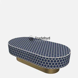 Elegante Mesa de Centro Moderna Ajustable con Incrustaciones de Hueso y Detalles Artesanales para Salas de Estar, Dormitorios y Suites de Hotel por Tradebyd - Product Image 1