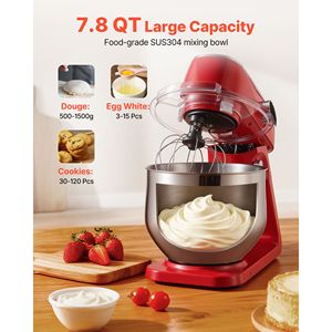 Batidora de Cocina Eléctrica de 800W, Batidora de Pedestal de 7.8QT con 10 Velocidades, Cabezal Inclinable, Batidora de Masa, Tazón de Acero Inoxidable, Esenciales de Cocina - Product Image 5
