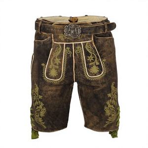 กางเกงหนังแท้เยอรมันคุณภาพพรีเมียม ดีไซน์คลาสสิกแบบสั่งทำ งานปักลายวินเทจแบบดั้งเดิม กางเกงขาสั้นบาวาเรียนที่ดีที่สุด - Product Image 1