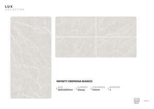 Panel de Porcelana Brillante Infinity Gleam, 600x1200mm, 60x120cm, 24x48 Pulgadas, Formato Ancho, Superficie Elegante - Product Image 4