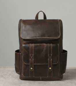 Mochila Ecológica Ligera de Cuero Genuino con Compartimento para Portátil para Senderismo, Gimnasio y Escuela - Product Image 1