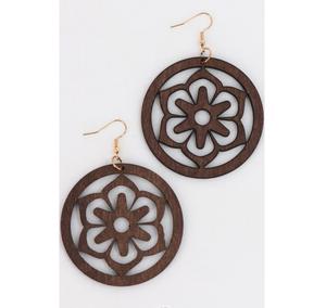 Modernos Pendientes de Madera con Diseño Floral Boho para Playa y Yoga, Económicos, Regalo para Mujer, Fiesta, Boda, Mejor Precio - Product Image 1