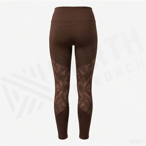 High Waist Full Length Women's <b>Leggings</b> With Printed <b>Pattern</b> Sporty Stretch Knitted Spandex Nylon Seamless Design All Seasons - Product Image 2