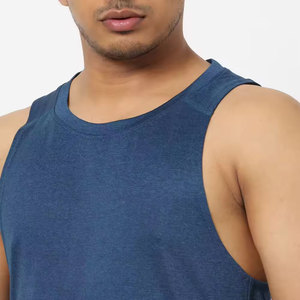 Men's <b>Red</b> Sleeveless <b>Tank</b> <b>Top</b> O-Neck Quick Dry Solid Color Casual Workout Wear - Product Image 5