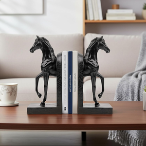 Handmade Spirit Untamed Stallion Bookends Majestic Horse <b>Decorative</b> <b>Book</b> Holder Set for Bookshelf <b>Decoration</b> - Product Image 4