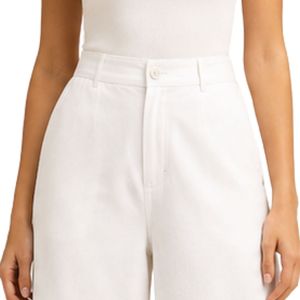White Wide Leg Embroidered Palazzo Pants For Women Colorful Floral Cutwork High Waist Cotton Casual <b>Trousers</b> Custom OEM Apparel - Product Image 5