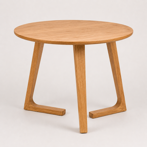 Light <b>Oak</b> Coffee <b>Table</b> Sculptural Legs Natural Wood Grain Finish Modern Living Room Home Decor Furniture Designs Navyani Arts - Product Image 2