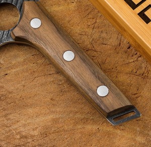 Custom Handmade Forged Carbon Steel Cleaver <b>Knife</b> Wood Handle Leather Sheath 8in 3.0mm Thick Blade Extra <b>Sharp</b> Modern - Product Image 2