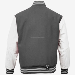 Blouson d'hiver unisexe en satin personnalisé, grande taille, avec motif gaufré, col montant, style universitaire Letterman, enduit – Vente en gros - Product Image 4