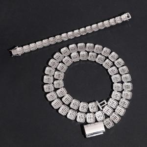 Bracelet de luxe en moissanite baguette sertie de diamants VVS1, bijoux hip-hop, chaîne de poignet tendance, style brillant de luxe Pro - Product Image 4