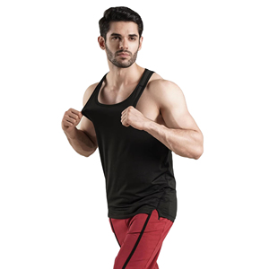 Camiseta sin mangas acanalada personalizada para hombre, cuello redondo, chaleco liso, camiseta interior básica de algodón, ropa deportiva informal, camiseta sin mangas para fitness para hombre - Product Image 4