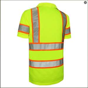 Camiseta Polo de Seguridad de Alta Visibilidad, Transpirable, de Algodón, con Tiras Reflectantes para Trabajos de Construcción, Ropa Personalizada Resistente al Agua - Product Image 4