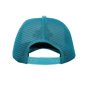 Casquette de camionneur à 5 panneaux avec écussons en éponge sur le dessus et broderie laser croisée sur la page avant - Product Image 3