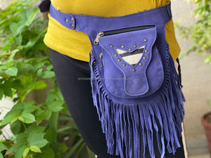 Cinturones con flecos de cuero de gamuza, riñonera con bolsillo en la cadera, cinturones de viaje multiusos, bolsa de utilidad de mensajero de viaje única de alta moda - Product Image 2