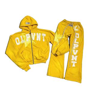 Chándal con cremallera personalizado para hombre, pantalones de chándal con capucha y cremallera a prueba de viento - Product Image 1