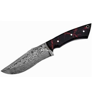 <b>Hand</b> Finished Damascus Steel Hunting Knives Forged Fixed Blade Outdoor Camping Bushcraft Hunting Cutting <b>Tools</b> With Traditional - Product Image 1