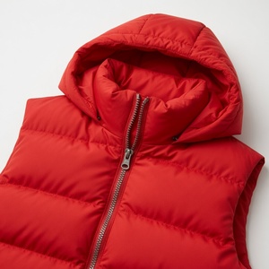 Winter Sleeveless Glossy Puffer Jacket Vest Custom logo Waterproof Shiny Bubble Unisex Vests With Hoodie - Product Image 5