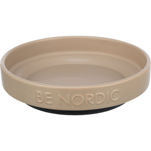 BE NORDIC Ciotola e Mangiatoia per Animali Domestici in Ceramica/Gomma 0,3 L/ 16 cm, Design Semplice, Colore Taupe - Product Image 1