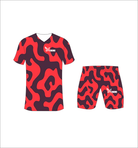 Conjunto de Uniforme de Fútbol Personalizado con Sublimación de Camuflaje Rojo, Conjuntos de Entrenamiento de Fútbol Transpirables para Hombre, Conjuntos Deportivos de Secado Rápido al por Mayor para Equipos - Product Image 2