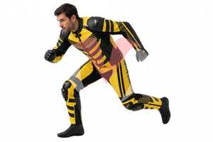 Chaqueta de Motocicleta de Cuero Amarillo y Negro, Resistente al Viento, para Carreras - Product Image 5