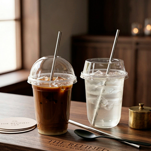 QUANG QUAN 12/16/22/24oz High Transparency Recyclable PP Single Wall Plastic <b>Cups</b> 95mm Diameter Iced Coffee Tea <b>Cold</b> - Product Image 1