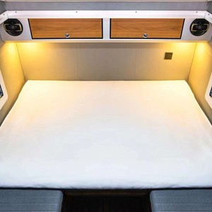 Modern Lightweight 4x4 Camper Travel Trailer RV Mobile Home with <b>Kitchen</b> and Sleeping Space for 2 Person Touring Unit Use - Product Image 2