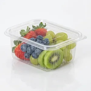 Conteneur à charnière en PET transparent de 1000 ml – Boîte alimentaire jetable en plastique transparent - Product Image 6