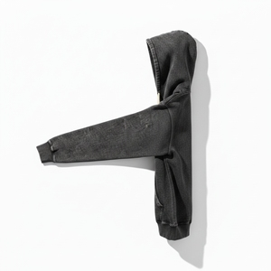 Sudadera con Capucha Personalizada de Fábrica para Hombre, Estilo Desgastado, Tejido Grueso de 450 Gsm, Poliéster/Algodón, Corte Regular, Transpirable, Sudadera de Forro Polar Sólido - Product Image 2