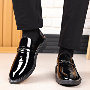 Business Men's Leather Shoes Pointed Toe Slip-On Design Formal Fashion Comfortable Male Dress Shoes Comfortable Leather Footwear - Product Image 4