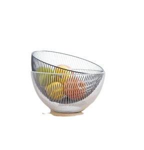 Metal <b>Wire</b> <b>Storage</b> <b>Basket</b> Circle Shape With Handles Stackable Multi Purpose Neatening Organizing Fruit <b>Basket</b> - Product Image 2