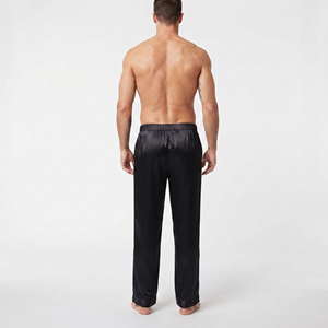 Vêtements de nuit légers avec poches latérales, vêtements décontractés d'été, pantalon de pyjama pour homme, vêtements de nuit en satin de soie de haute qualité - Product Image 2