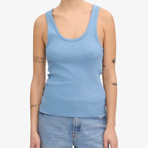 Camisetas sin mangas de encaje para mujer, cuello redondo, ajuste holgado, con botones y cordón, bordado 3D, transpirables, ecológicas, informales, para verano - Product Image 4