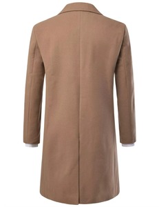 <b>Men</b> Formal Wool <b>Coat</b> Business Winter Overcoat Classic Button Front Elegant Tailoring OEM ODM Private Label Wholesale Supplier - Product Image 2