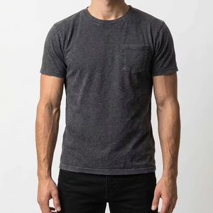 T-shirt à manches courtes pour homme SOSH 4, poche poitrine, 100% coton, 260 grammes, impression numérique, séchage rapide, tissu interlock - Product Image 1