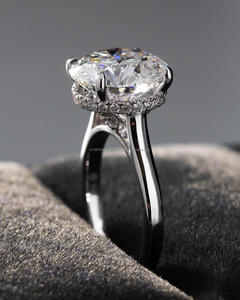 IGI/GIA Lab Grown Cut Diamond Vintage 14k jaune mariage/bague de fiançailles unisexe or blanc fin pour anniversaire fête-digne - Product Image 2