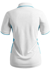 Polo de Mujer de Alta Calidad, Personalizado OEM ODM, Manga Corta, Secado Rápido, Corte Deportivo, Ribete Azul, Largo Regular, para Primavera/Verano - Product Image 3