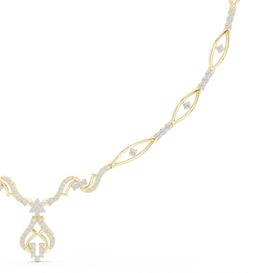 Collier à pendentif en diamant Aurielle Grace en or jaune 18 carats - Product Image 3