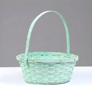 Cesta de bambú para niña de las flores, hermosa cesta natural tejida a mano para dama de honor, gran calidad - Product Image 1