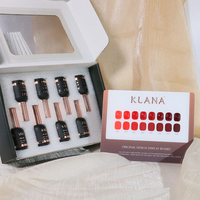 Esmalte de Uñas UV Rojo, Set de 15ml/unidad, Gel Autonivelante Ecológico, 8 Colores de Alto Brillo con Capa Superior Mate, OEM