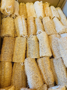 Flat Dried Loofah <b>Sponge</b> <b>Bath</b> Pad Multi-purpose Cleaning Tool for Spa Use - Product Image 6