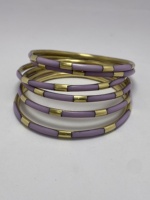 Bracelets décoratifs classiques en résine et laiton poli faits à la main pour mariage unisexe