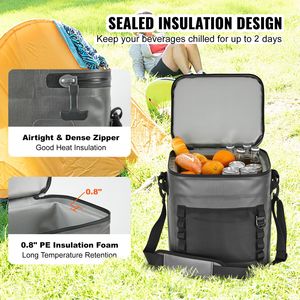 Borsa Frigo Morbida Portatile Leggera da 30 Lattine, Impermeabile e Antifuoriuscita, Isolata con Cerniera per Uso Esterno - Product Image 2