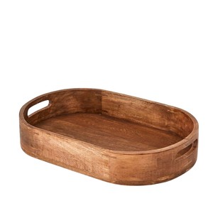 Bandeja de Servir de Madera de Mango Hecha a Mano - Plato Rectangular de Madera Ecológico con Acabado Natural para Restaurante y Hotel - Product Image 6