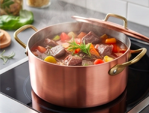 Copper Sauce <b>Pans</b> With Stainless Steel Lining Handmade Classic Design For Gas Use And Kitchenware Home Use - Product Image 4