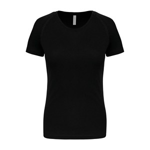 Camiseta de Manga Corta para Mujer, Cuello Redondo, Color Sólido, Corte Ajustado, Informal, de Punto, Algodón Transpirable, para Primavera/Verano, con Logotipo Personalizado - Product Image 6