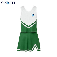 Nouvelle Arrivée Tendance Actuelle Uniforme de Cheerleader Enfant Personnalisé Ornements en Strass Matière Respirante Spandex/Polyester pour